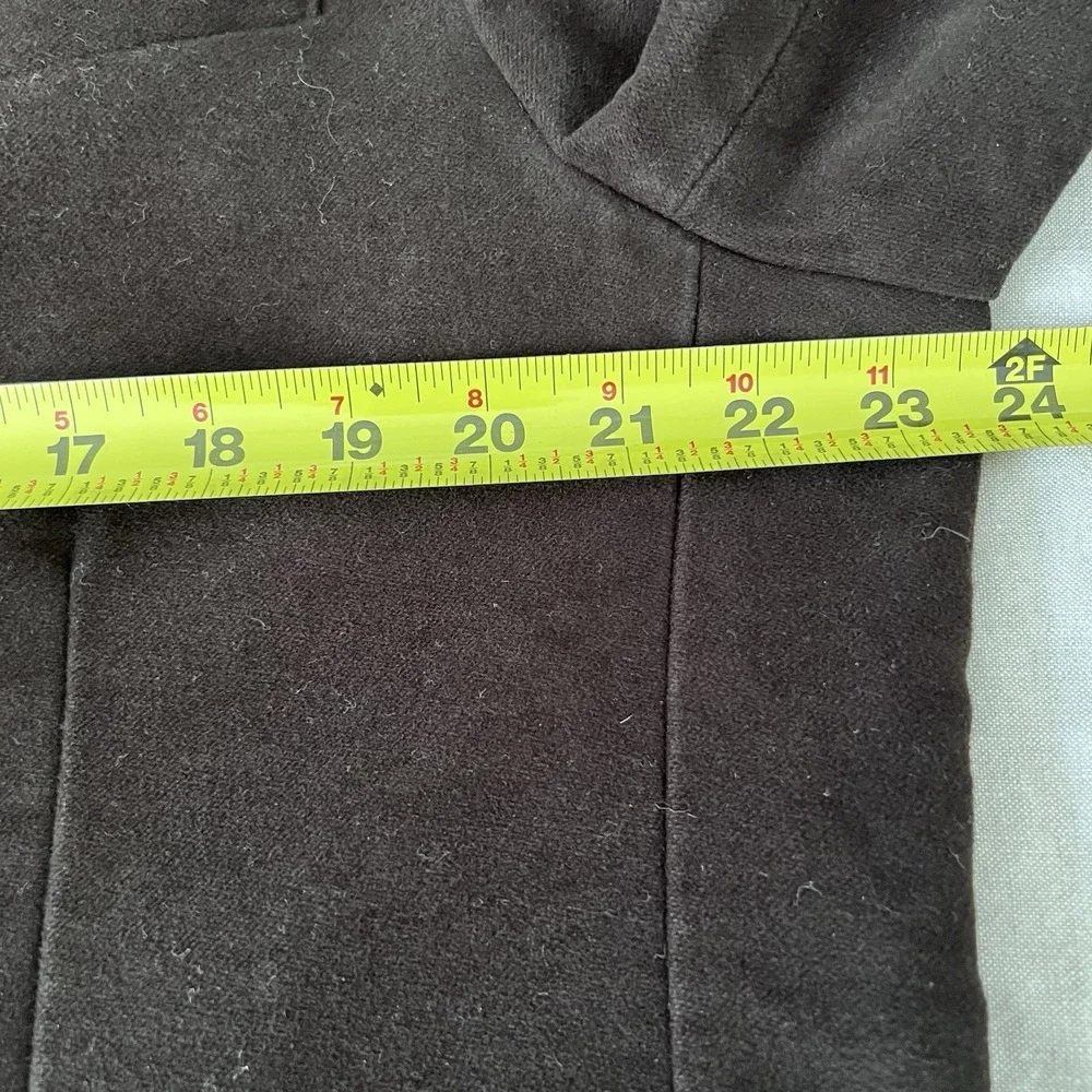 Banana Republic Mens L 100% Cotton Overcoat Brown Tailored Topcoat Hidden Button